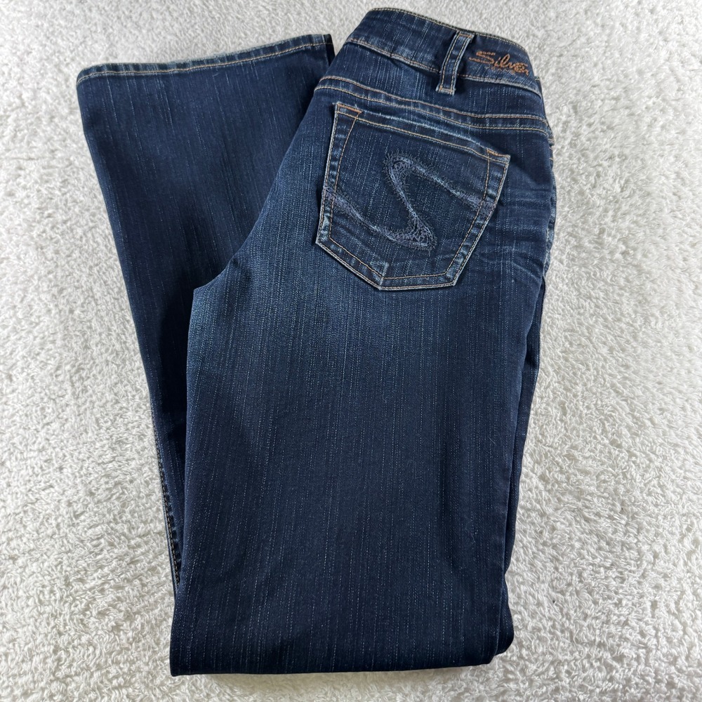 Silver Jeans Suki Bootcut Jeans Womens 30x32 Dark Wash Pants Denim Blue